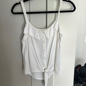 ASTR the Label White Tie Tank Top